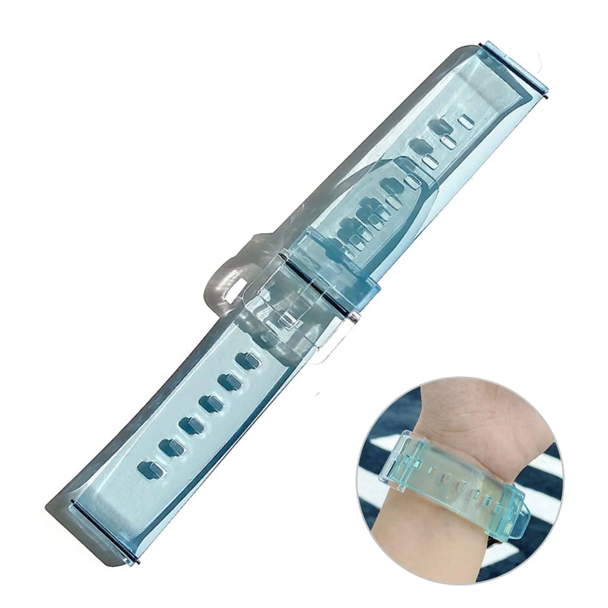 20mm Universal lovely transparent style watch strap - Green