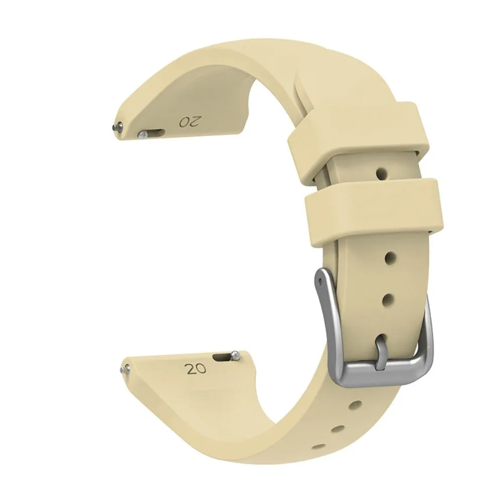 20mm Universal silicone watch strap - Beige