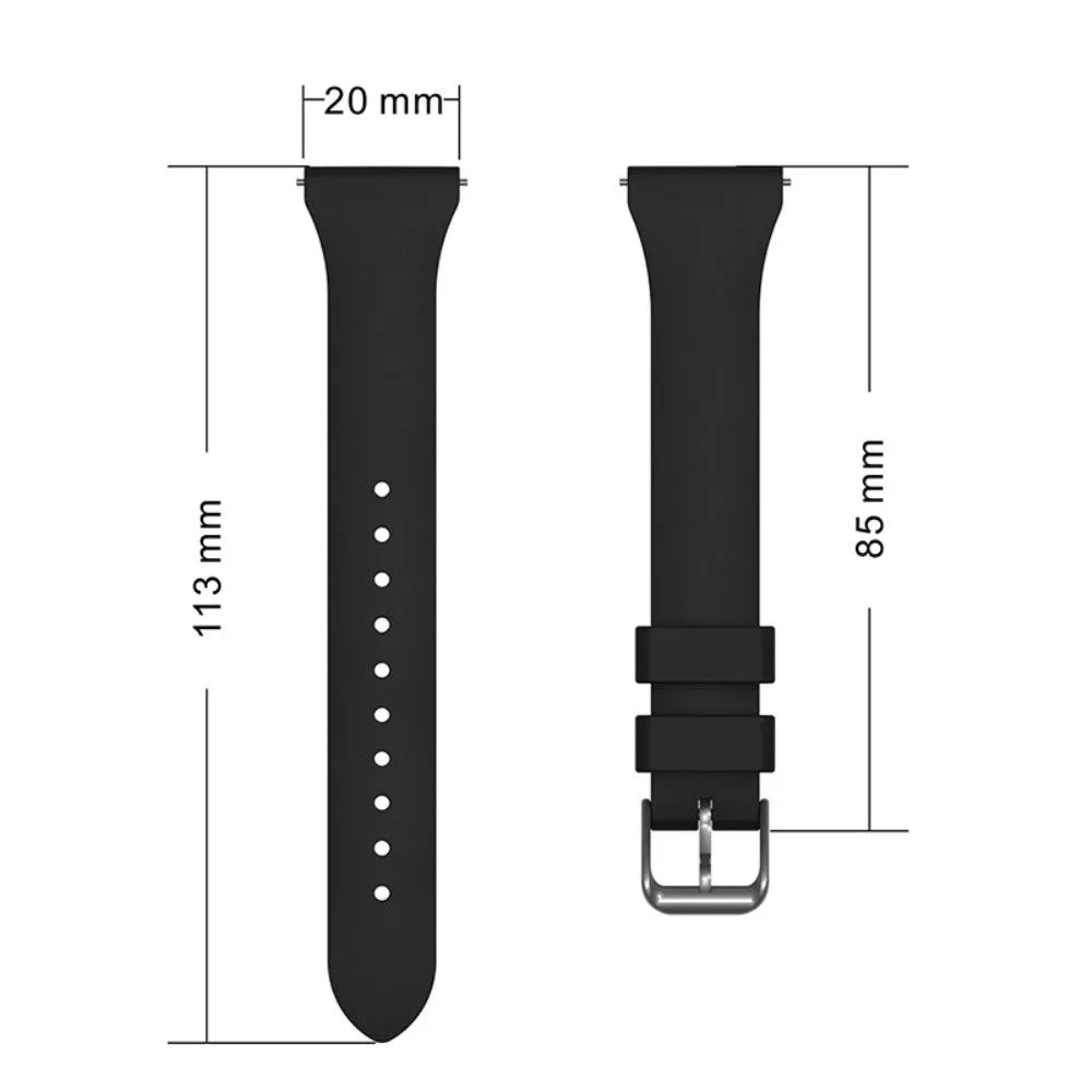 20mm Universal silicone watch strap - Beige