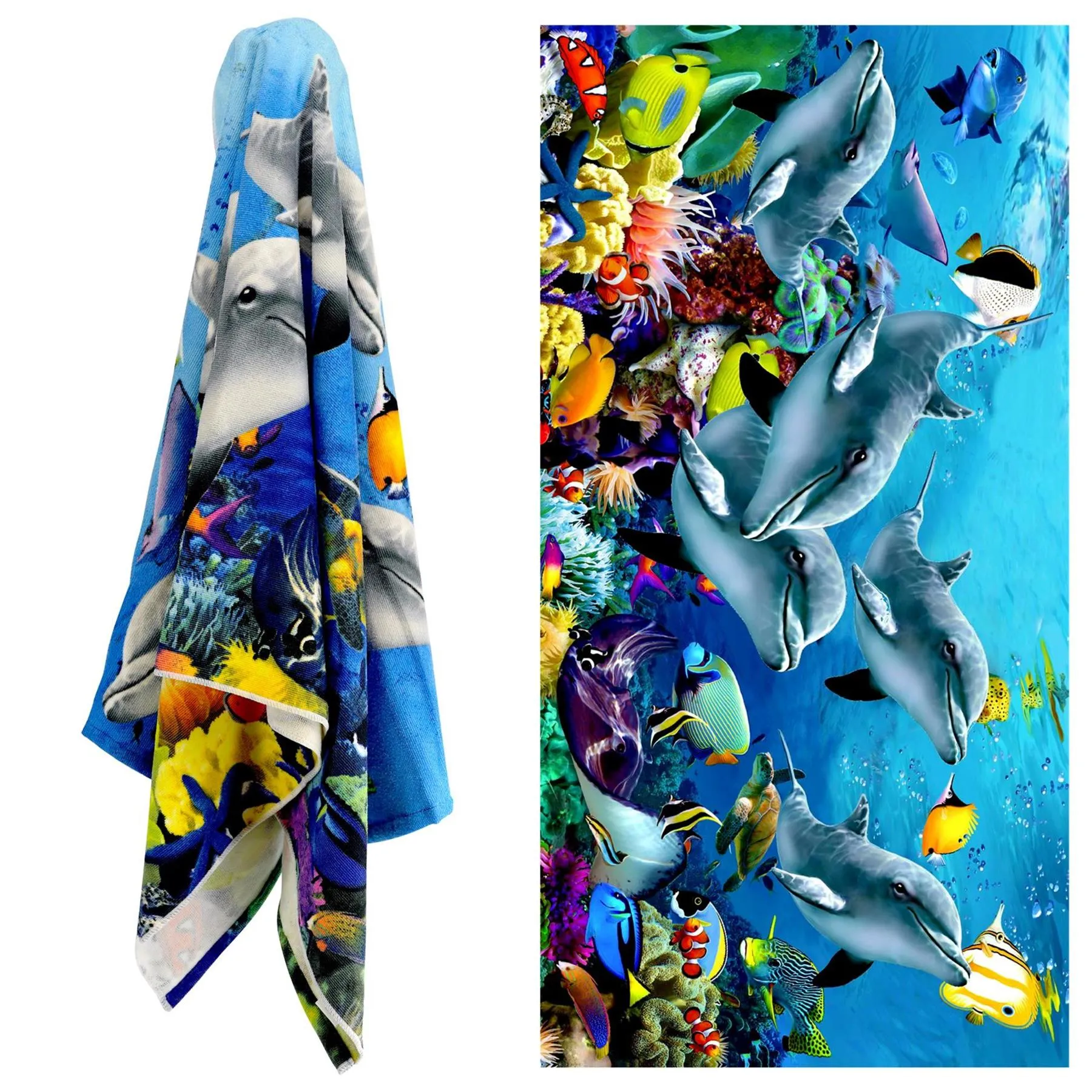 Dolphins Design Large Towel