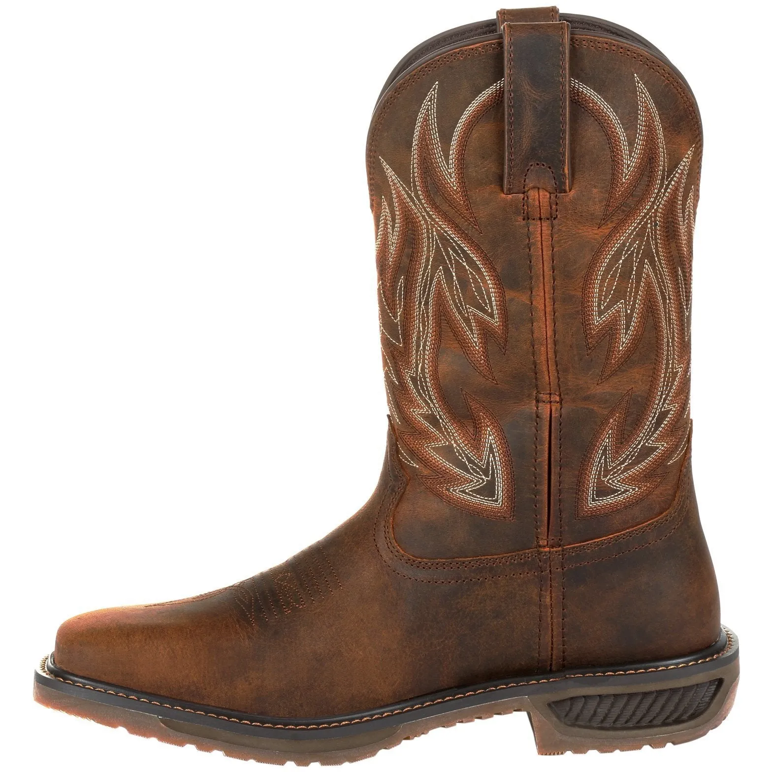 Durango Men's Workhorse 11" Steel Toe Western Work Boot- Brown- DDB0202