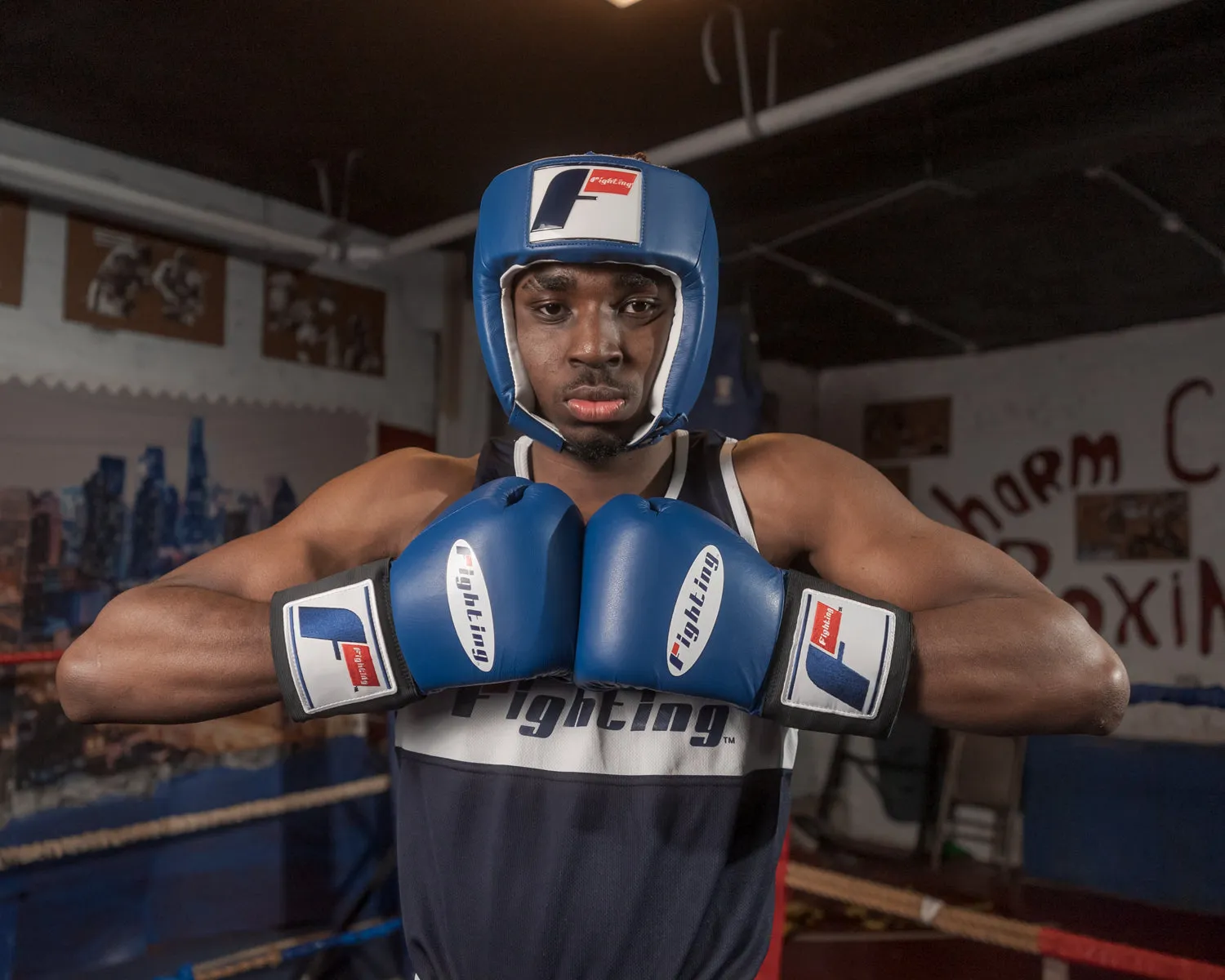 Fighting USA Boxing Competition Open Face Headgear