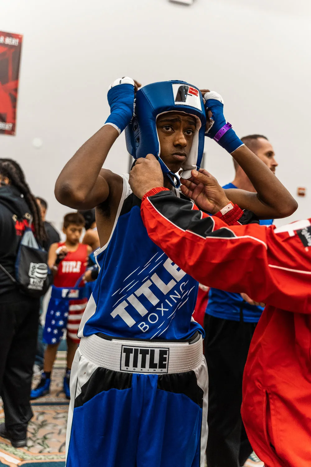 Fighting USA Boxing Competition Open Face Headgear