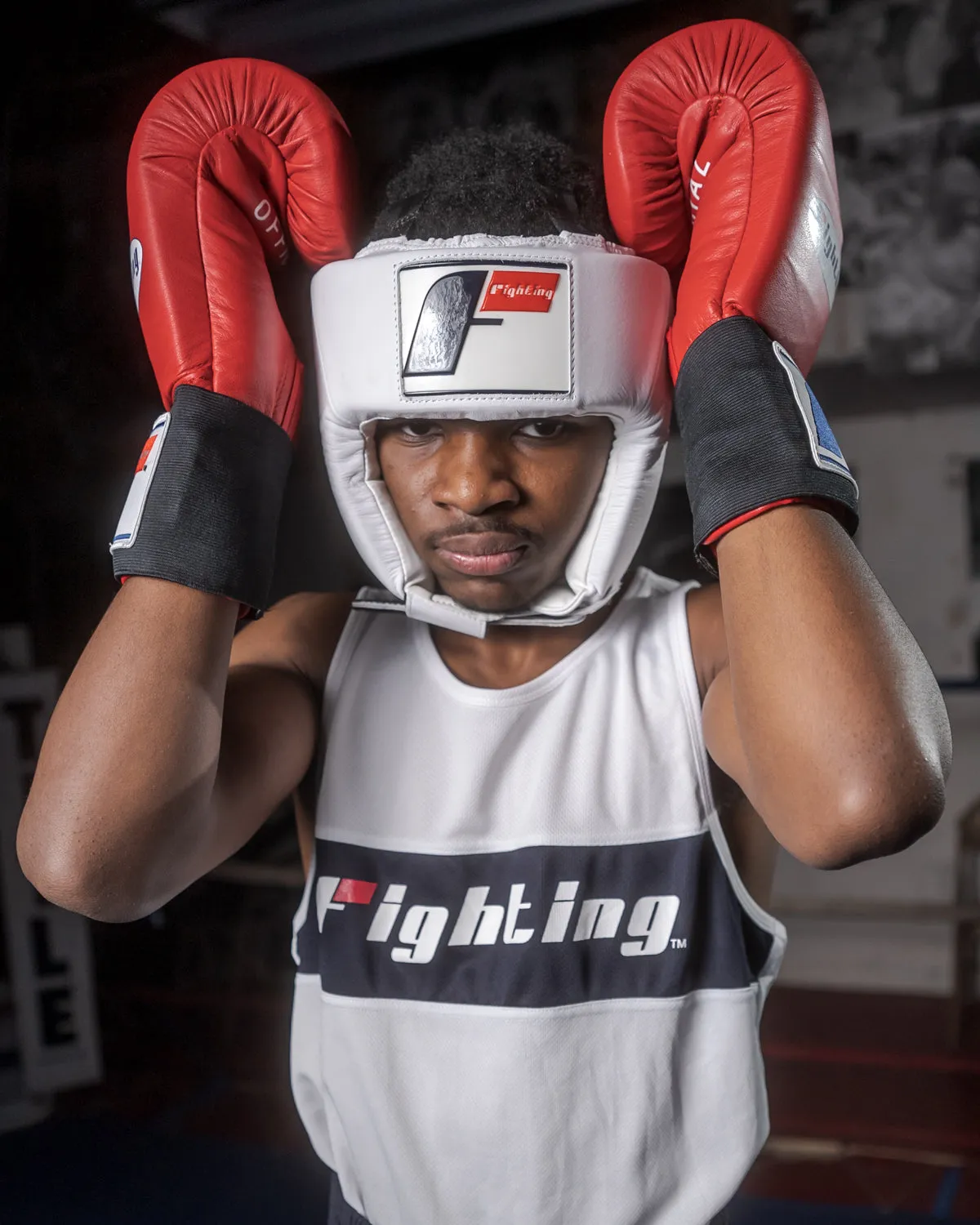 Fighting USA Boxing Competition Open Face Headgear