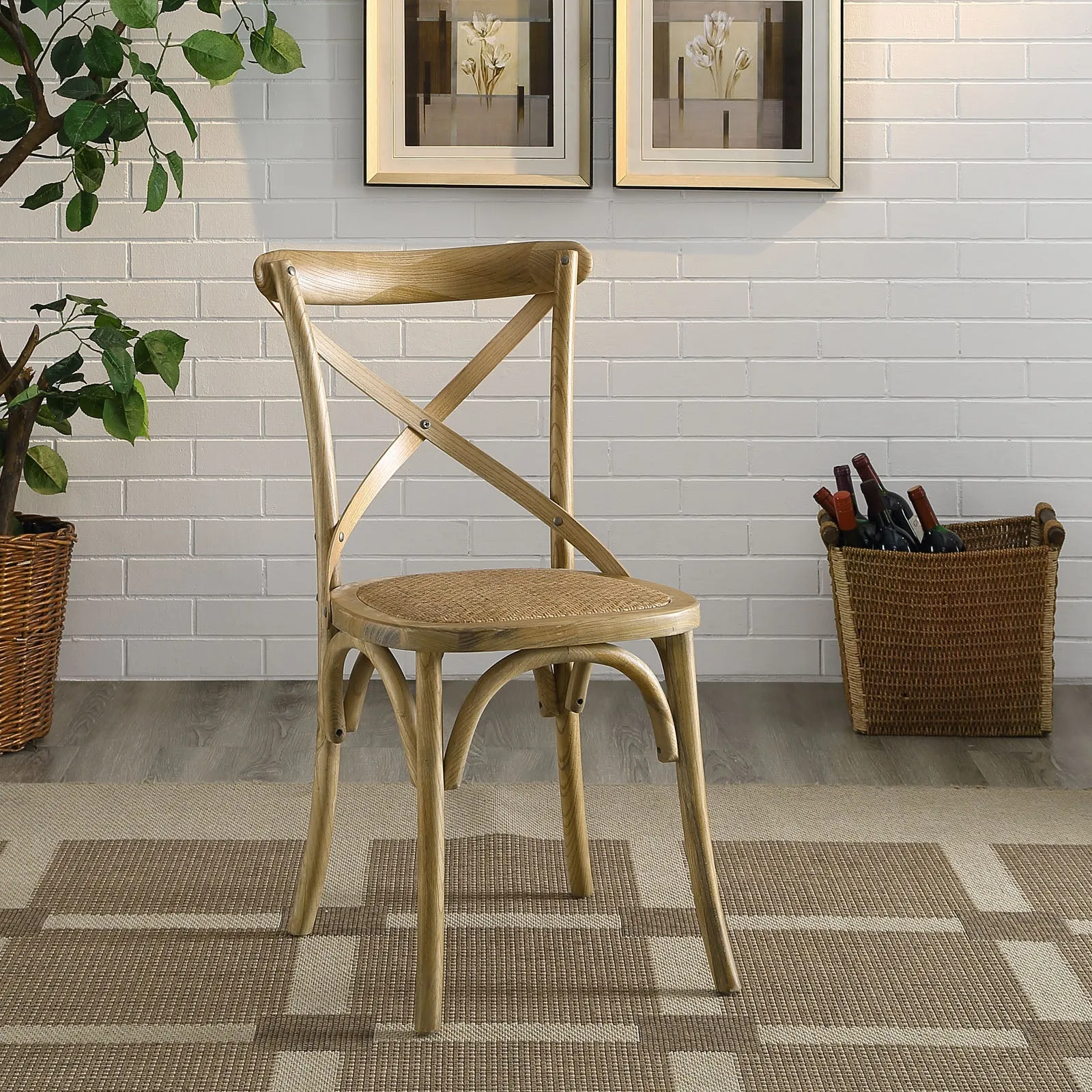 Modern Gear Dining Armless Side Chair - Leisure Tea - Breakfast Chair