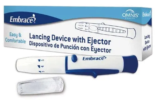 Omnis Health Embrace® Lancing Device with Lancet Ejector