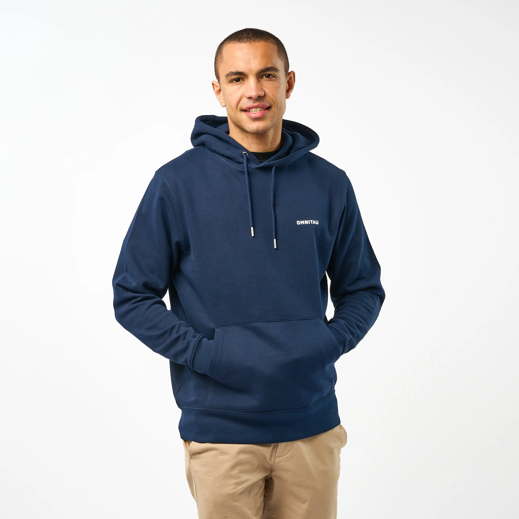 Omnitau Men's Muir Organic Cotton Medium Fit Hoodie - Navy