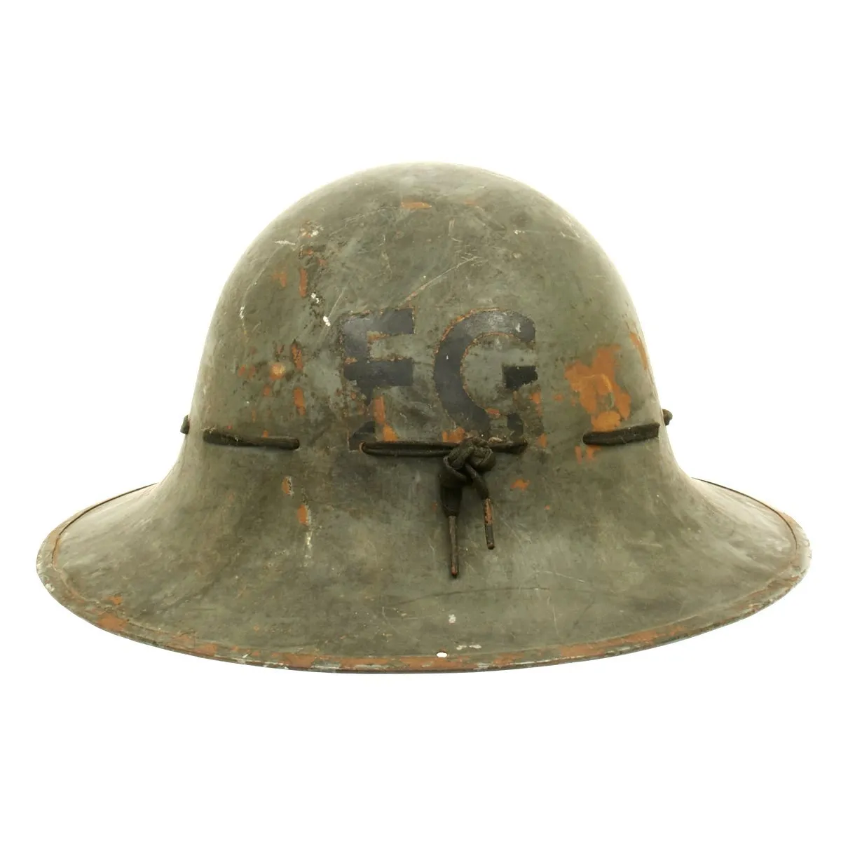 Original British WWII Fire Guard Zuckerman Helmet by Austin Motors Co.