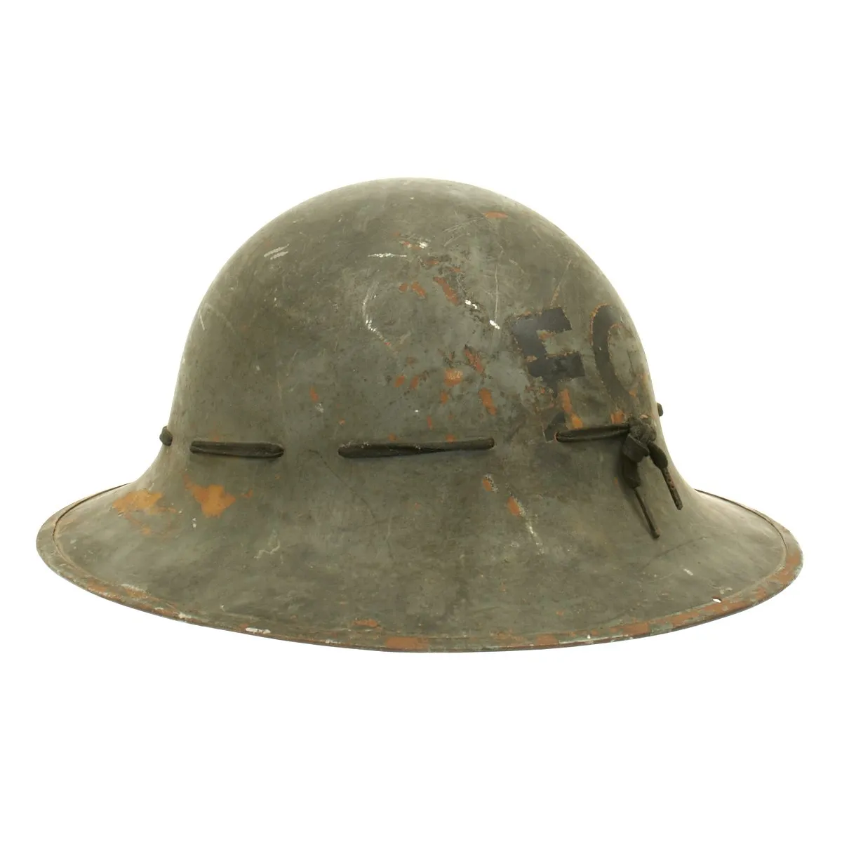 Original British WWII Fire Guard Zuckerman Helmet by Austin Motors Co.