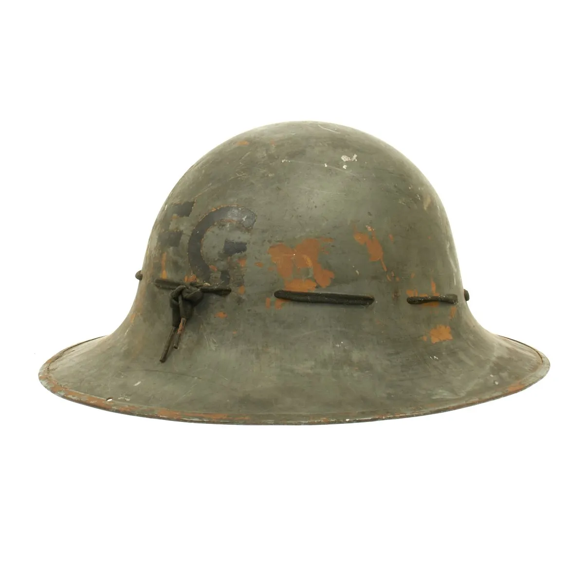 Original British WWII Fire Guard Zuckerman Helmet by Austin Motors Co.