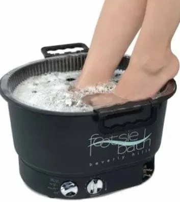 Pedicure Portable Footsie Bath Spa With Stainless Steel Wire Basket