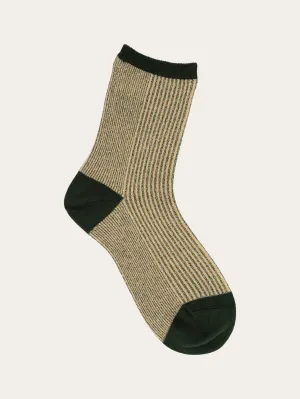 Single pack Colorblock rib socks - Trekking Green