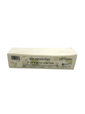 Spa Necessities 2” x 2” 4-Ply Non Woven 200 Wipes