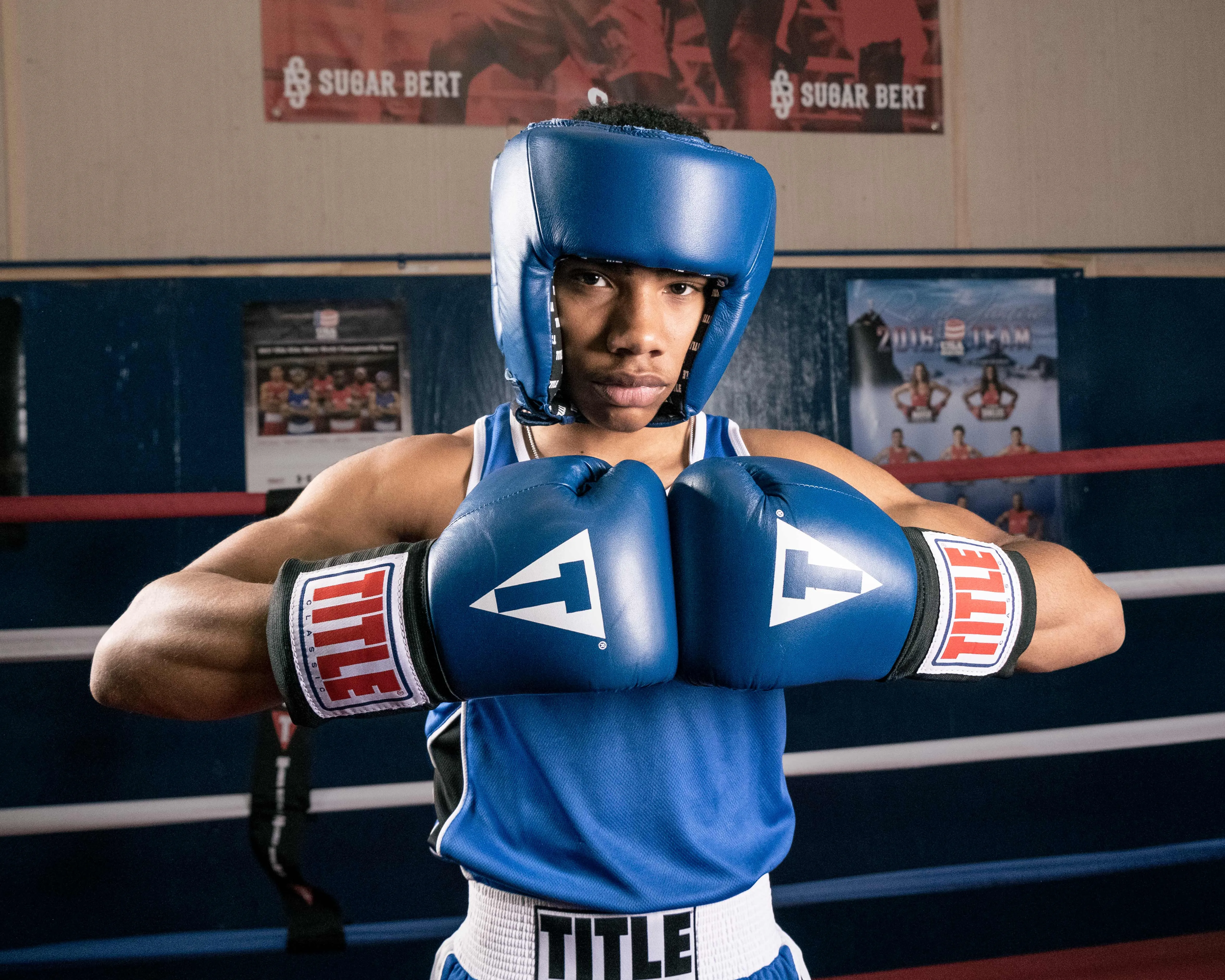 TITLE Boxing USA Boxing Competition Headgear - Open Face