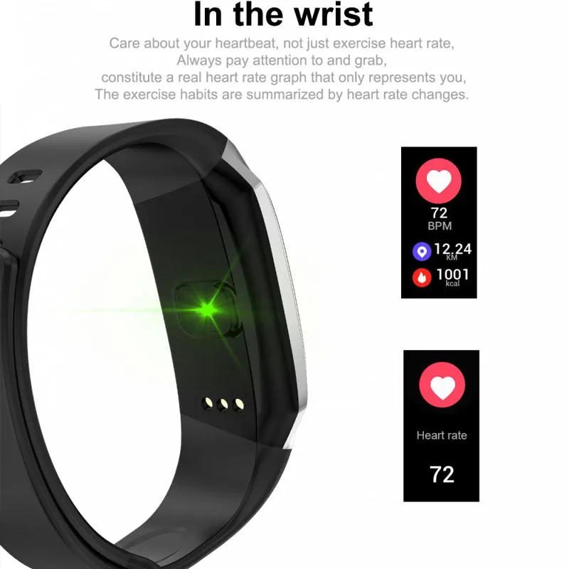 Tonbux E18 Smart Band with Fitness Tracker, Blood Pressure & Heart Rate Monitor