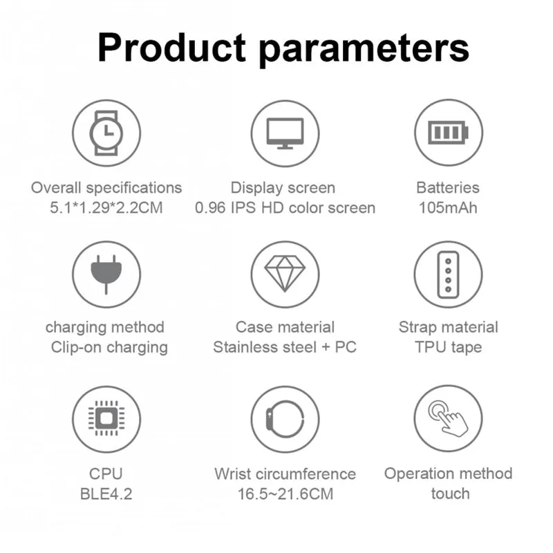 Tonbux E18 Smart Band with Fitness Tracker, Blood Pressure & Heart Rate Monitor