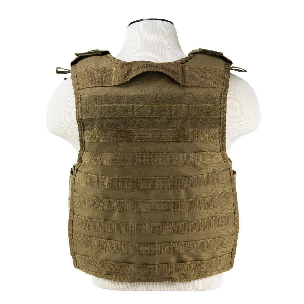 VISM Quick Release Plate Carrier Size Med - 2 XL - Color Tan