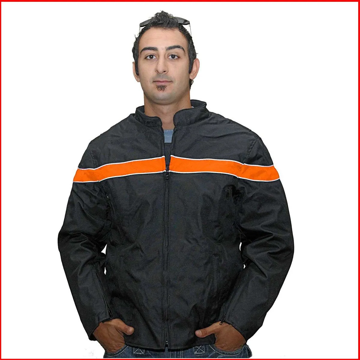 VL1561 Men's Textile Jacket with Accent Stripe & Reflective Piping