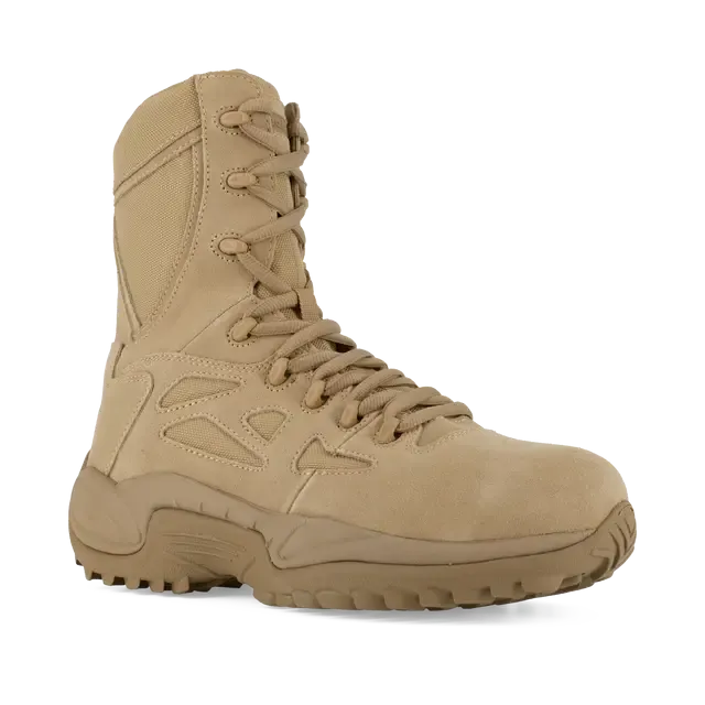 Women's Rapid Response Rb 8 Inch Composite-Toe Military Work Boot Desert Tan