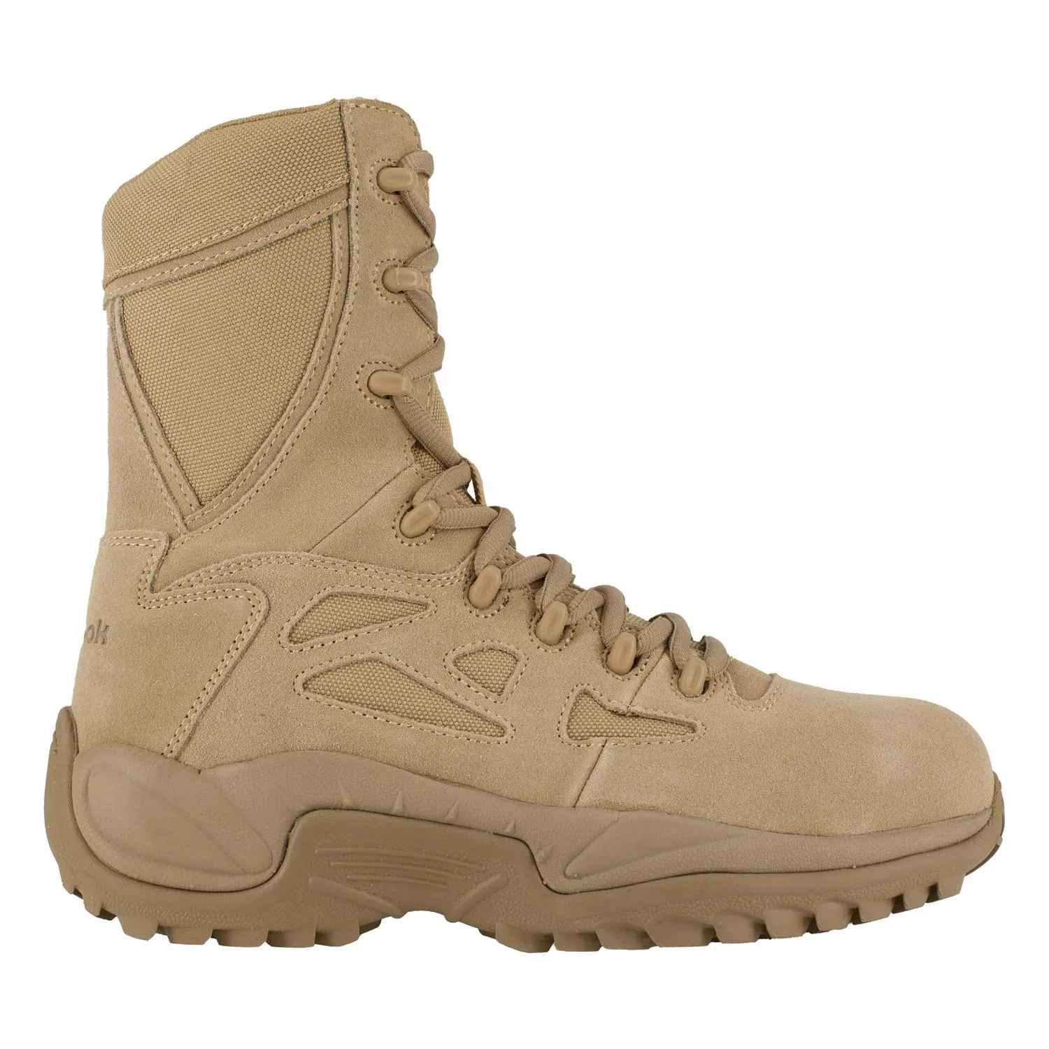 Women's Rapid Response Rb 8 Inch Composite-Toe Military Work Boot Desert Tan