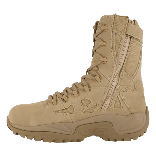 Women's Rapid Response Rb 8 Inch Composite-Toe Military Work Boot Desert Tan